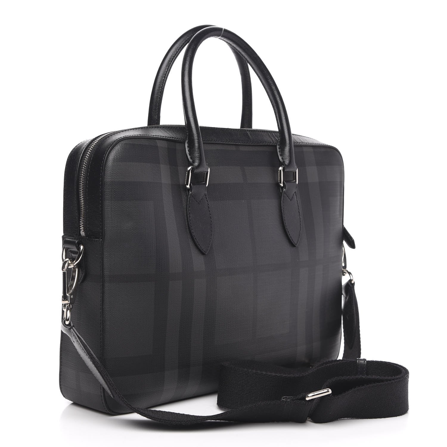 Burberry London Check Large Briefcase Black 3 of 9