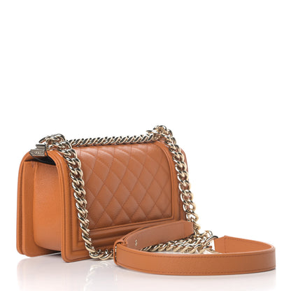 Chanel Caviar Quilted Small Boy Flap Light Brown 2 of 4