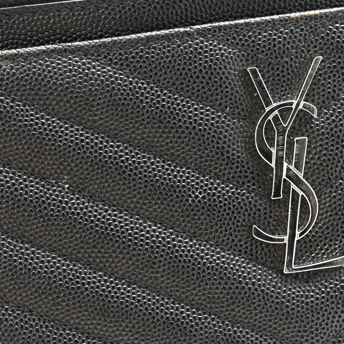 Grain De Poudre Chevron Monogram Bill Pouch Black