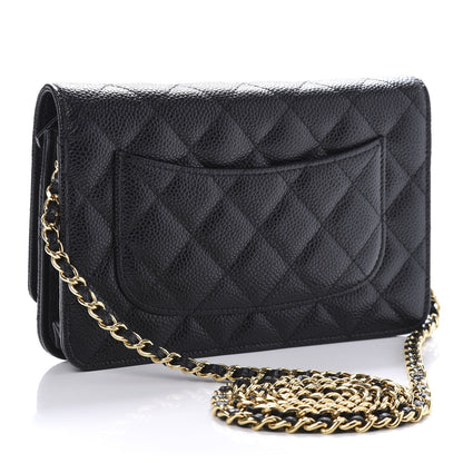 Chanel Caviar Quilted Wallet On Chain WOC Black 3 of 11