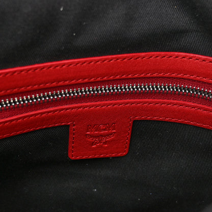 MCM Visetos Medium Klara Hobo Red Black 6 of 11