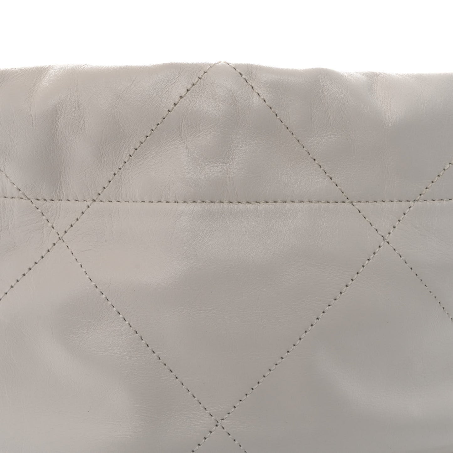 Shiny Calfskin Quilted Chanel 22 White