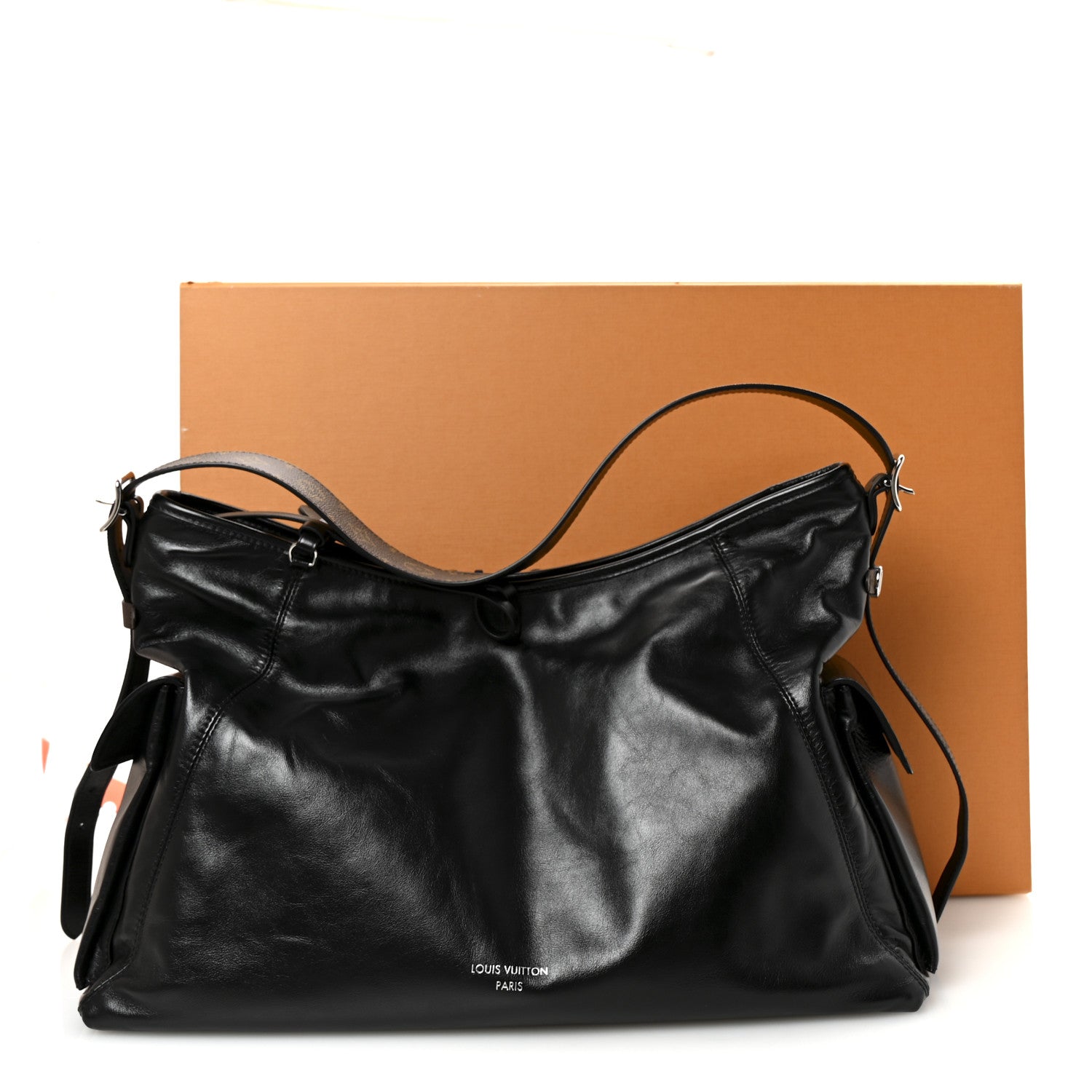 Louis Vuitton Lambskin CarryAll Travel Bag Black 1758962