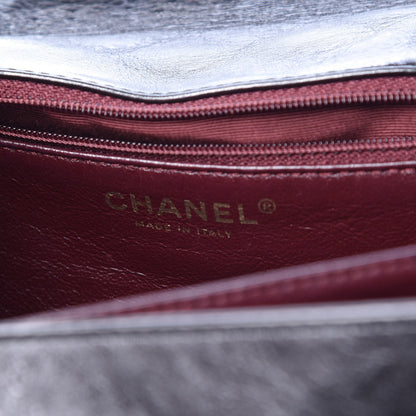 Chanel Metallic Aged Calfskin Accordion Reissue 2.55 Flap Dark Silver 7 of 13