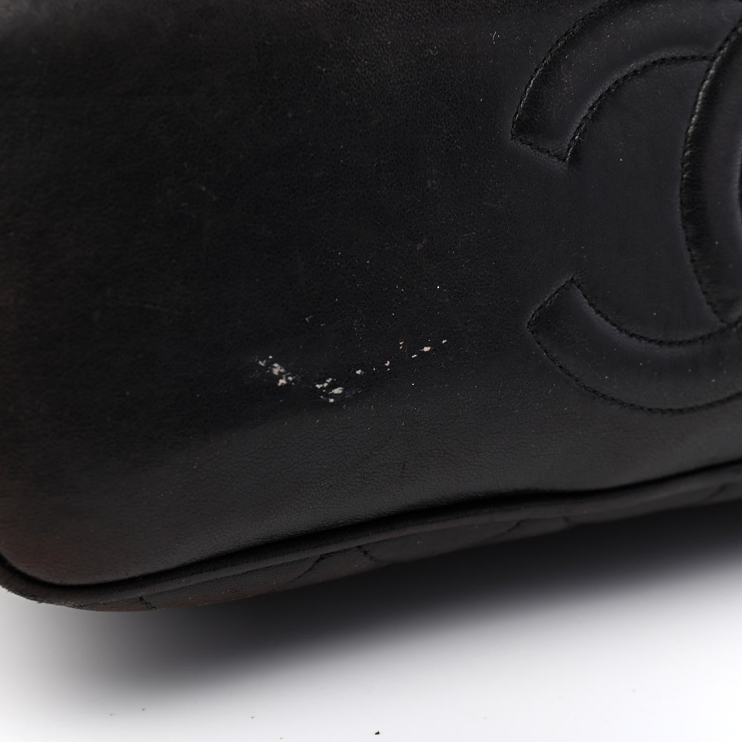Chanel Lambskin Quilted Shopping Tote Black 9 of 10