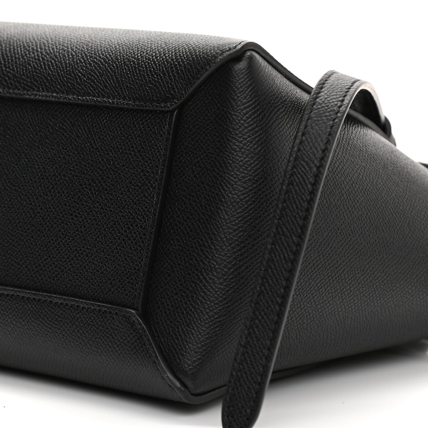 Grained Calfskin Micro Belt Bag Black