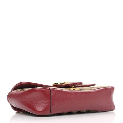 Gucci Monogram Azalea Calfskin Matelasse Diagonal Mini GG Marmont Shoulder Bag Beige Ebony New Cherry Red 4 of 10
