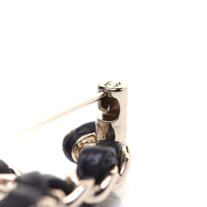 Chanel Lambskin Chain CC Brooch Black Gold 5 of 7
