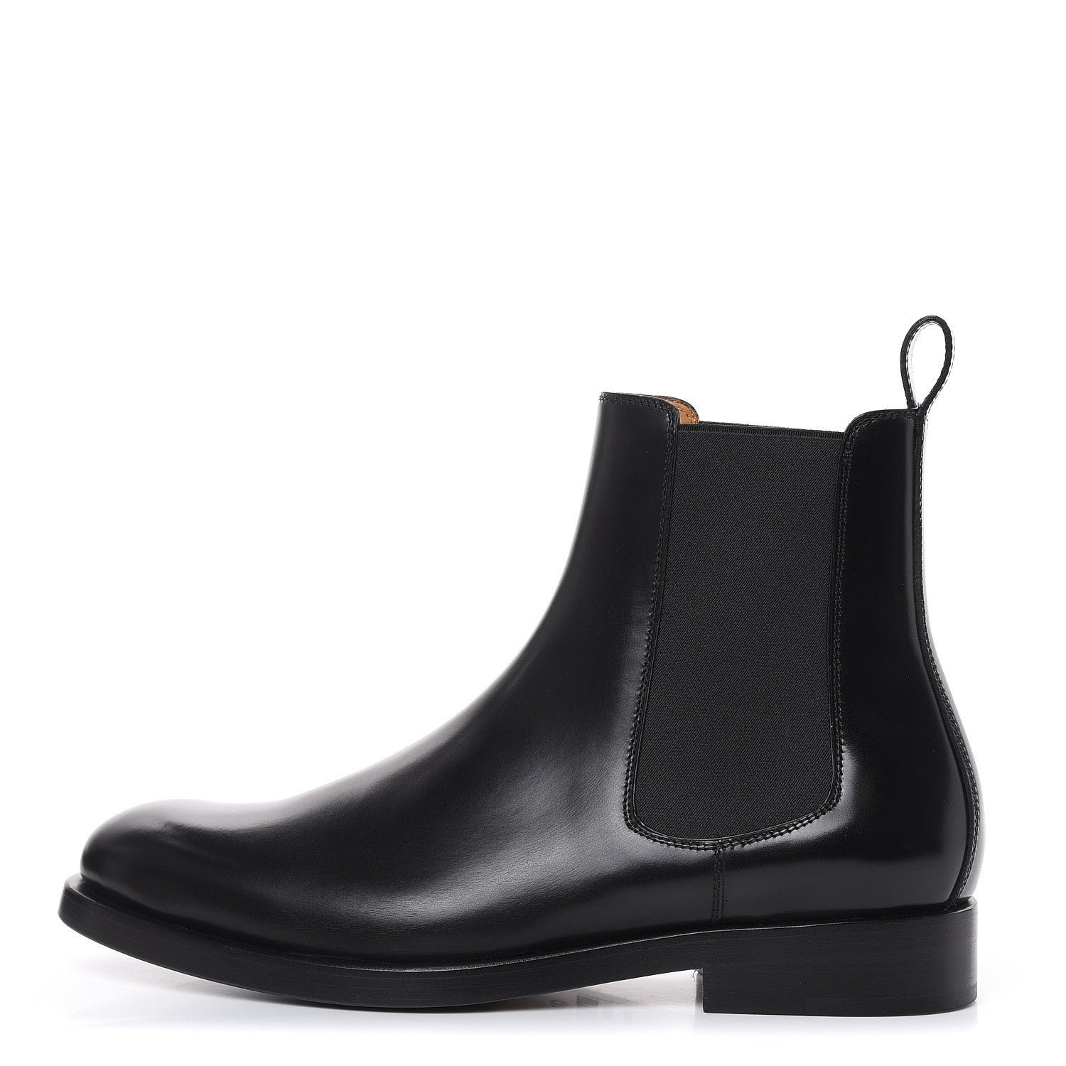 Valentino Garavani Glossy Calfskin Mens Beatle Chelsea Ankle Boots 40 Black 1 of 8