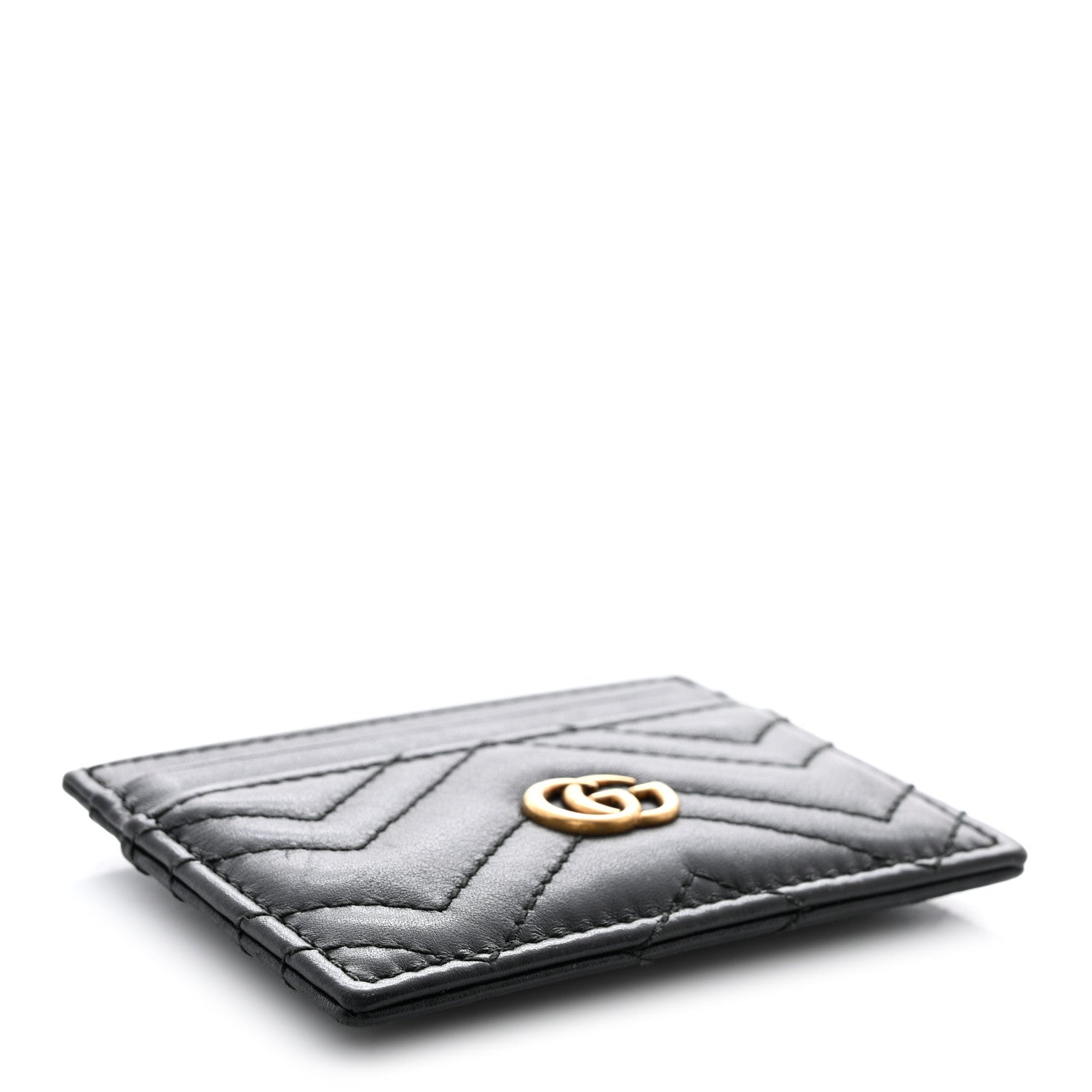 Gucci Calfskin Matelasse GG Marmont Card Holder Black 4 of 6