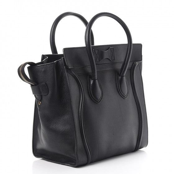 Smooth Calfskin Mini Luggage Black