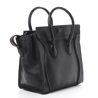 Celine Smooth Calfskin Mini Luggage Black 3 of 14