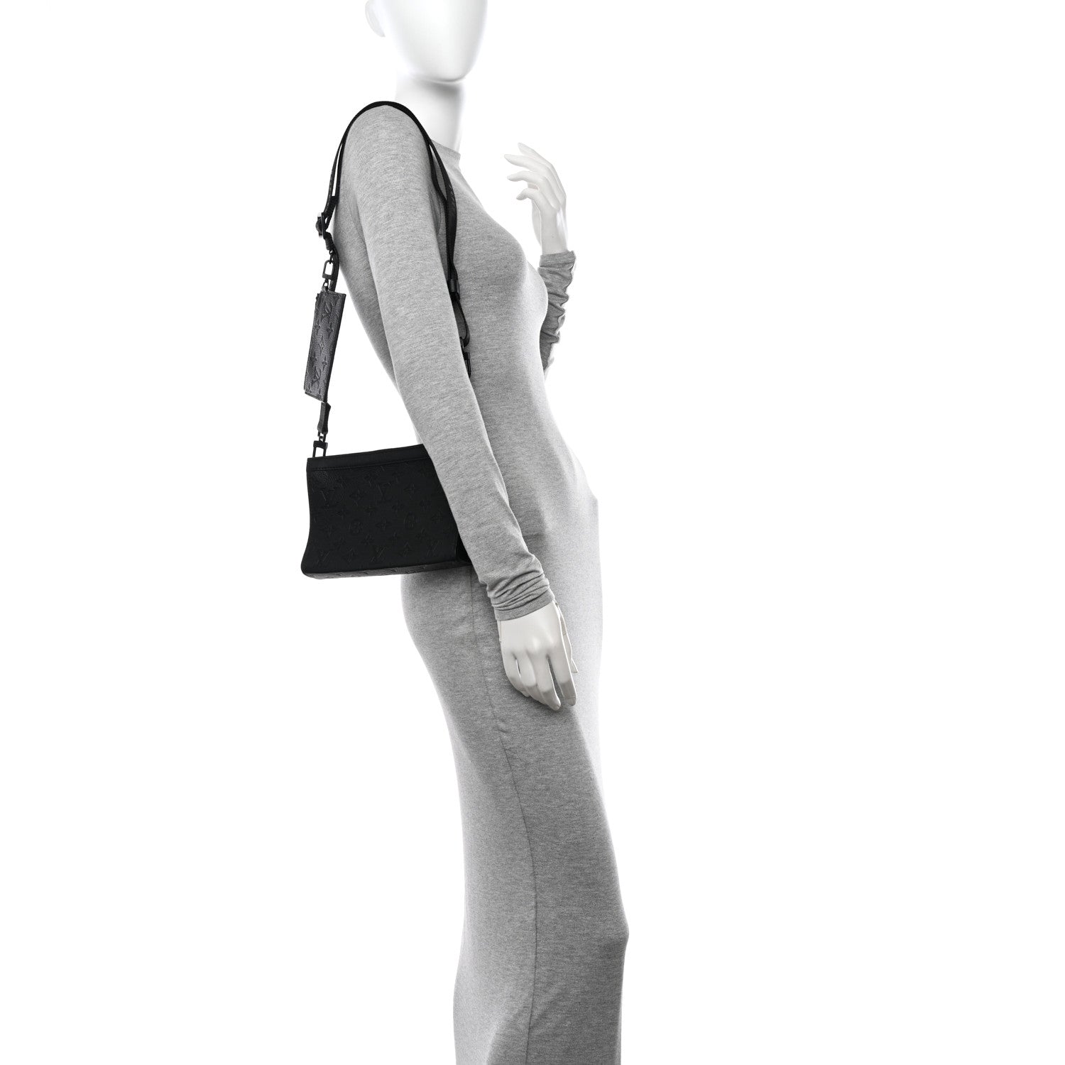 Louis Vuitton Calfskin Monogram Shadow Gaston Wearable Wallet 2 of 10