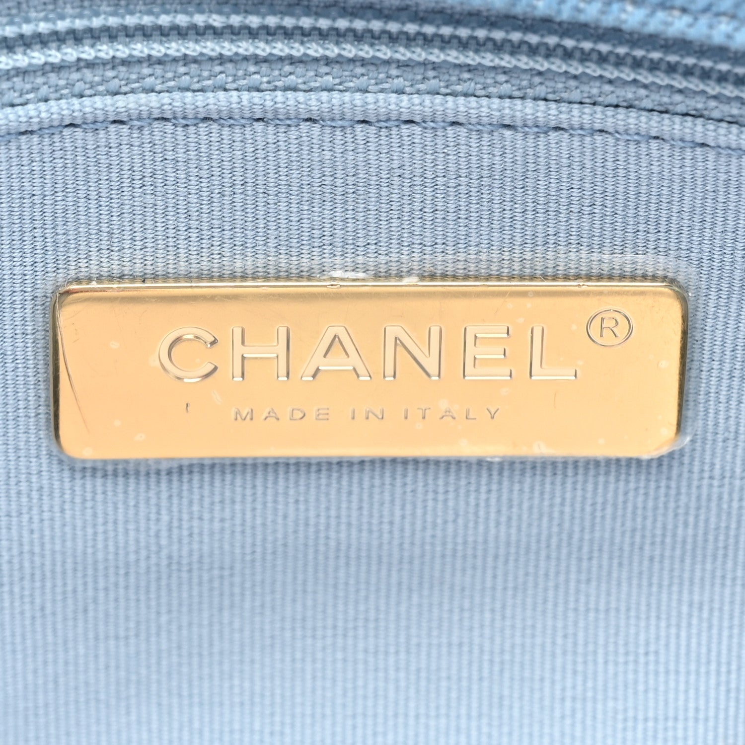Chanel Denim Quilted Medium Chanel 19 Flap Light Blue 6 of 9