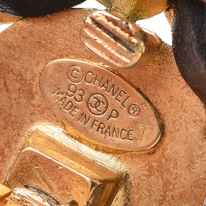 Chanel Lambskin Chain CC Clip On Earrings Gold 5 of 5