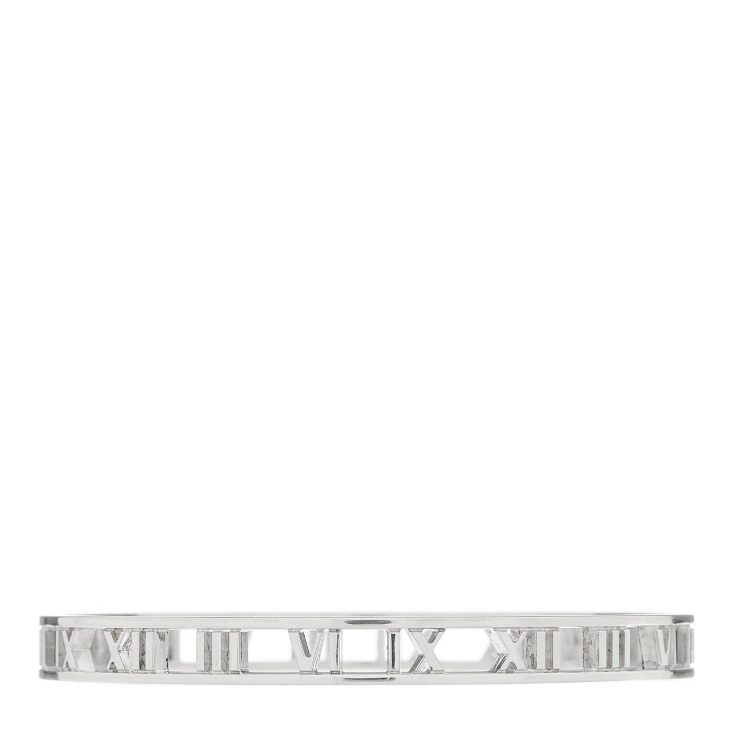 Sterling Silver Narrow Atlas Open Bangle Bracelet