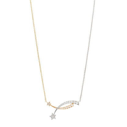 Chanel 18K White Yellow Gold Diamond Etoile Filante Necklace 1 of 5
