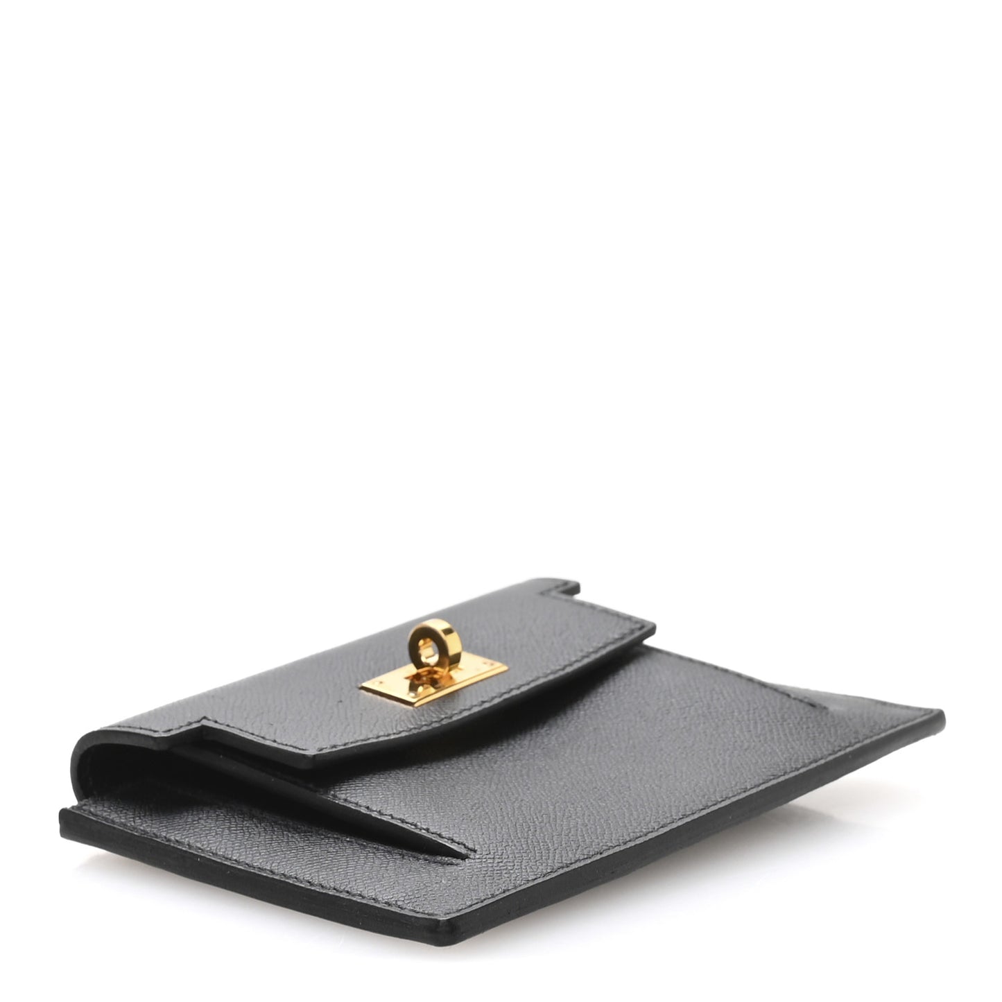 Epsom Kelly Pocket Compact Wallet Black
