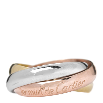 Cartier 18K Pink Yellow White Gold Classic Les Must De Cartier Trinity Ring 51 5.75 1 of 4