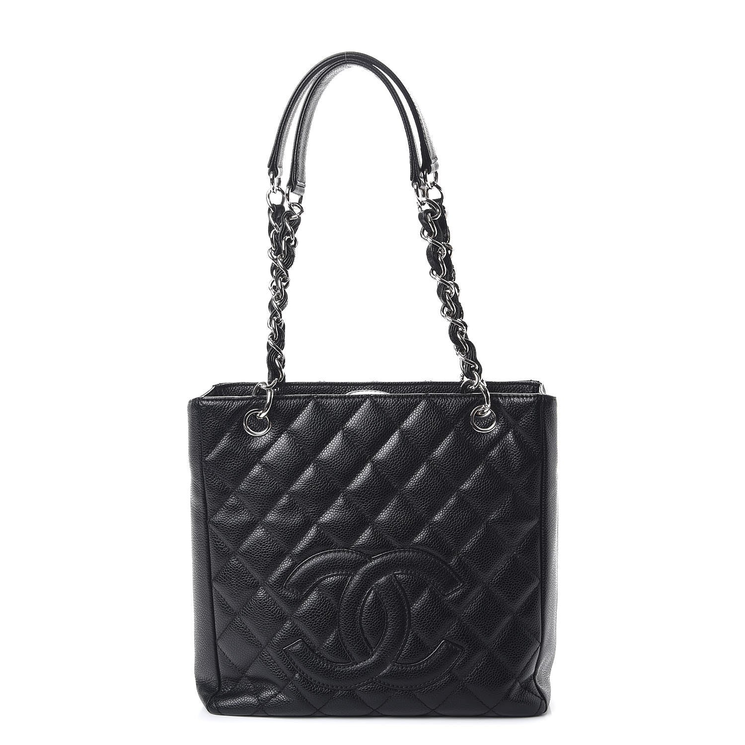 Chanel Caviar Quilted Petit Shopping Tote PST Black 1 of 7