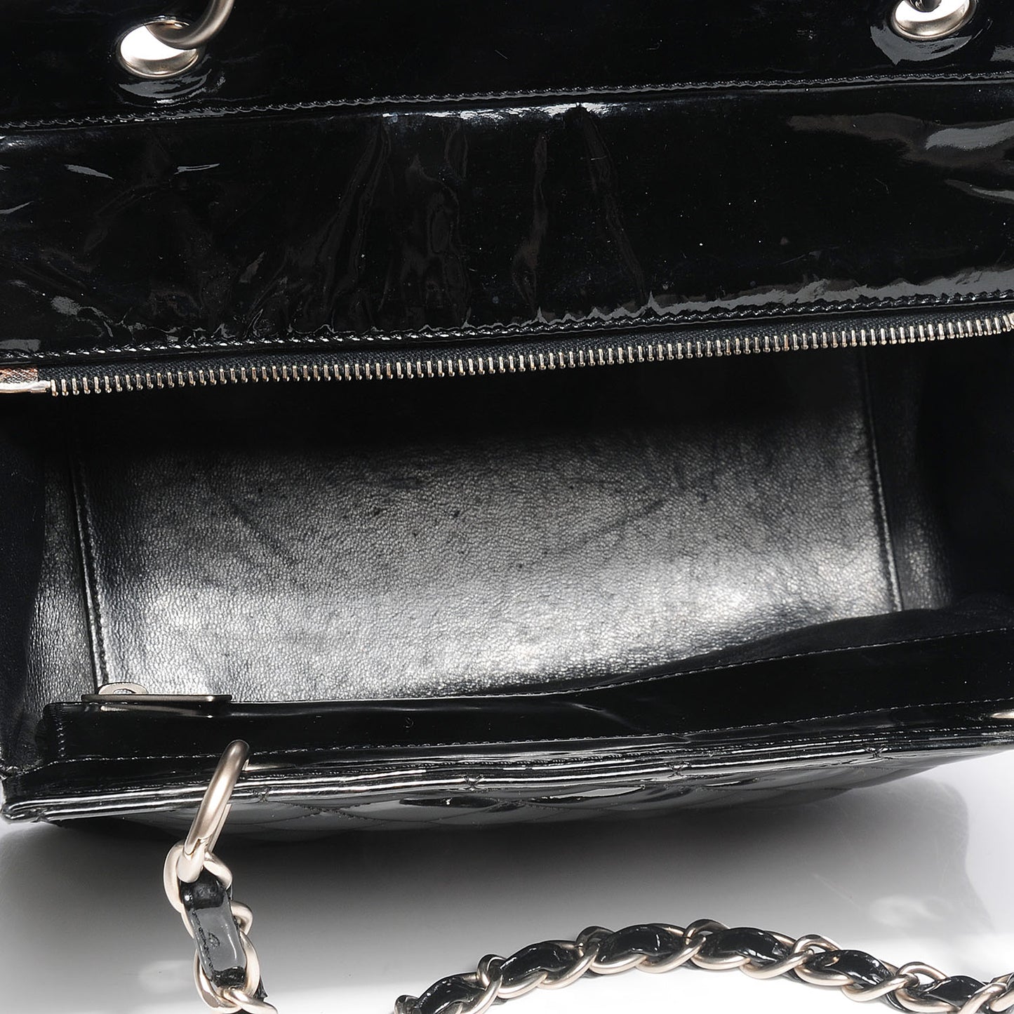Patent Petit Timeless Shopping Tote PTT Black