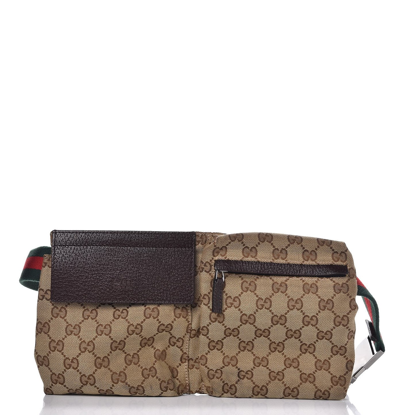 Monogram Web Belt Bag Dark Brown