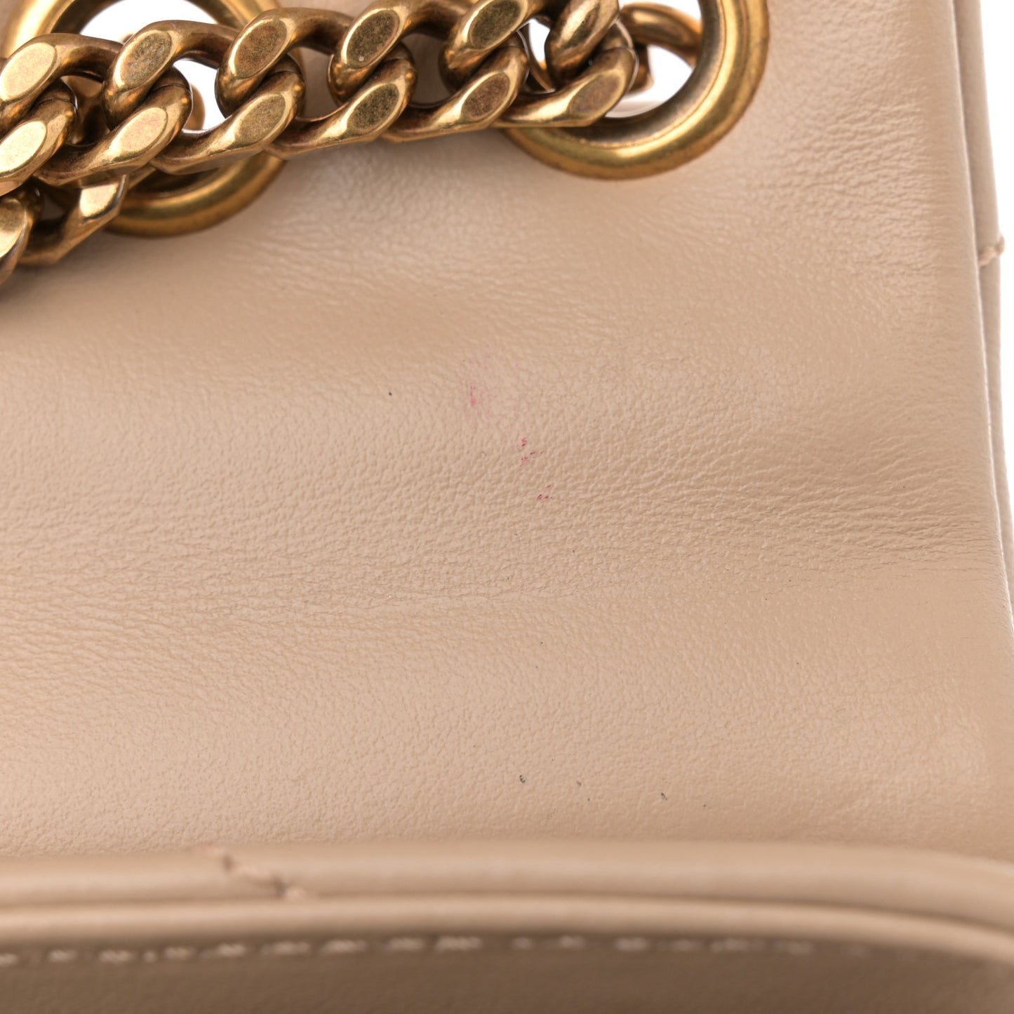 Calfskin Y Quilted Monogram Small Loulou Chain Satchel Dark Beige