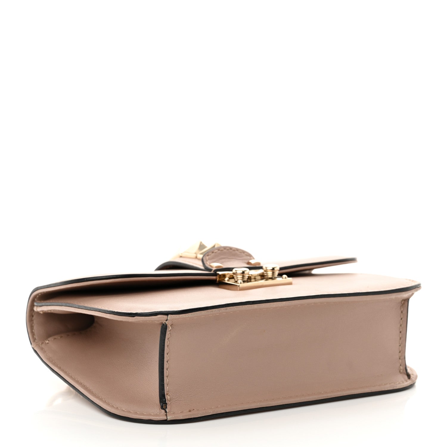 Valentino Garavani Vitello Small Glam Lock Rockstud Flap Poudre 4 of 13