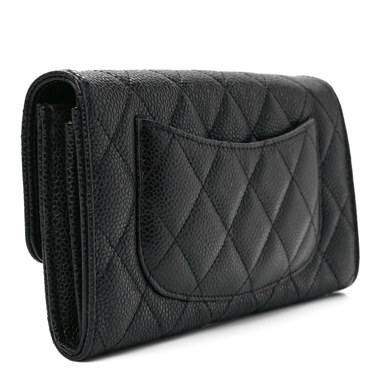 Chanel Caviar Quilted Large Flap Wallet Black 3 of 13