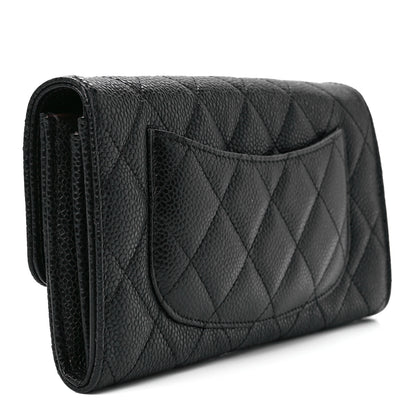 Chanel Caviar Quilted Large Flap Wallet Black 3 of 13