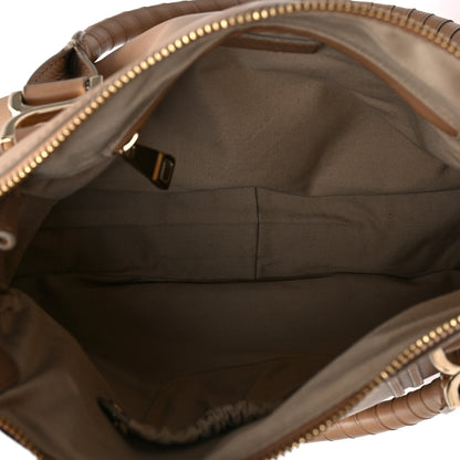 Chloe Smooth Calfskin Medium Marcie Metal Bar Trim Satchel Beige 5 of 8