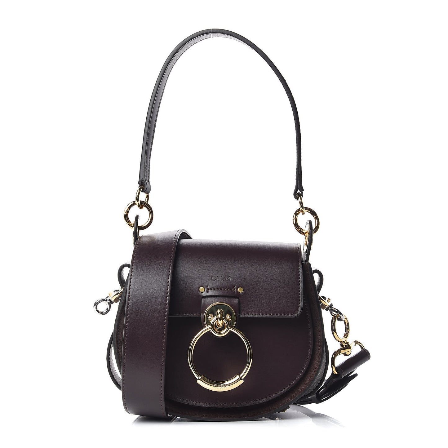 Calfskin Small Tess Bag Black Raisin