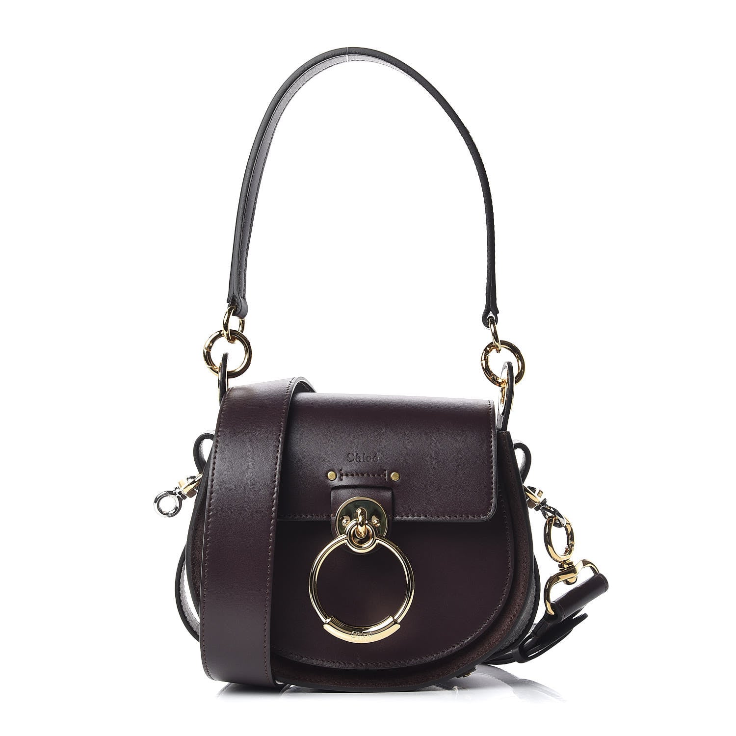 Chloe Calfskin Small Tess Bag Black Raisin 1 of 11
