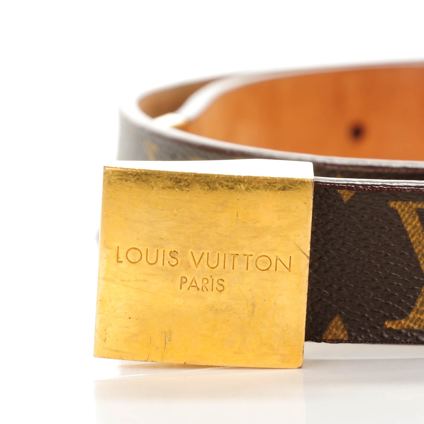 Monogram Ceinture Belt Gold Buckle 85 34