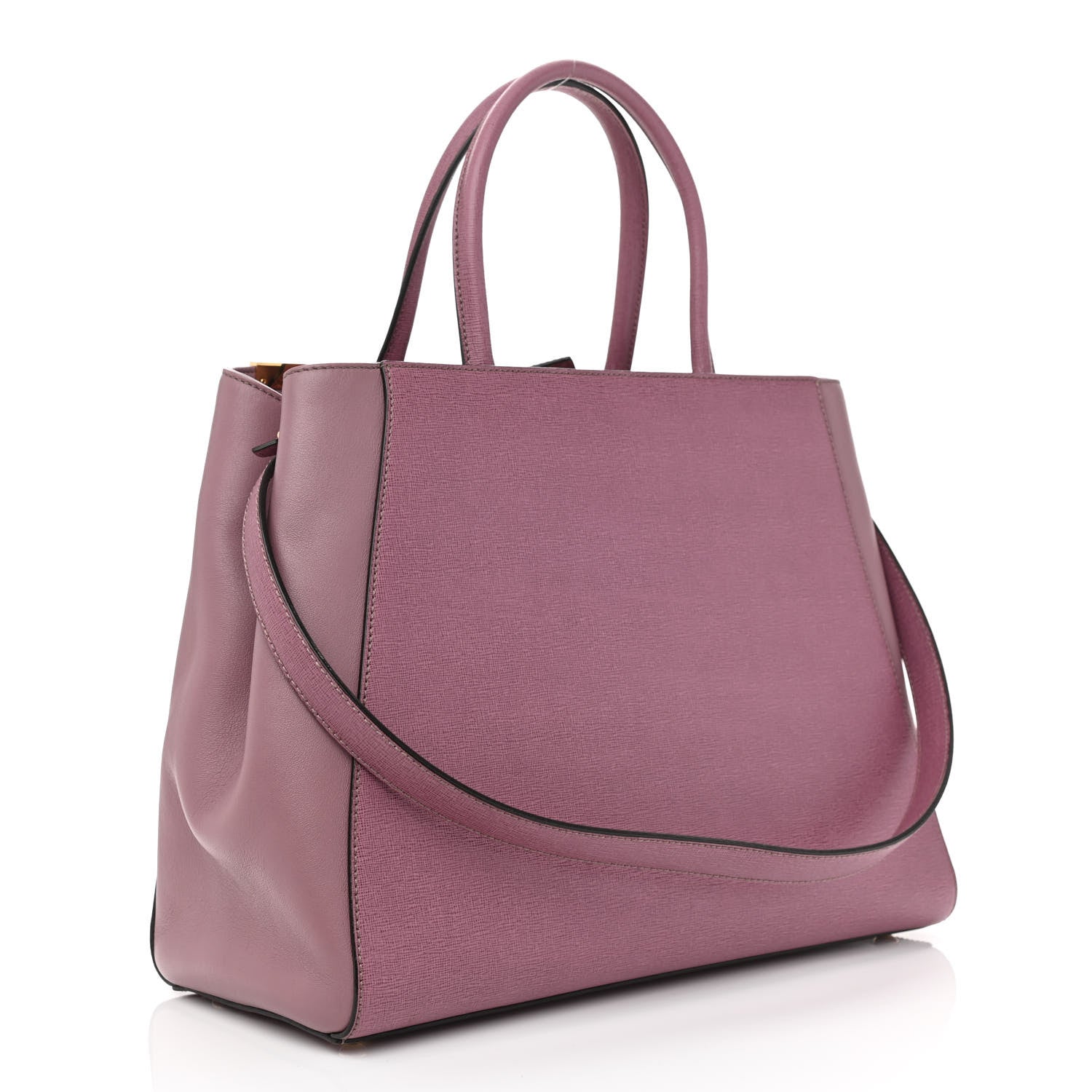 Fendi Vitello Elite Flamingo Regular 2Jours Tote Lilla Glicine 3 of 10