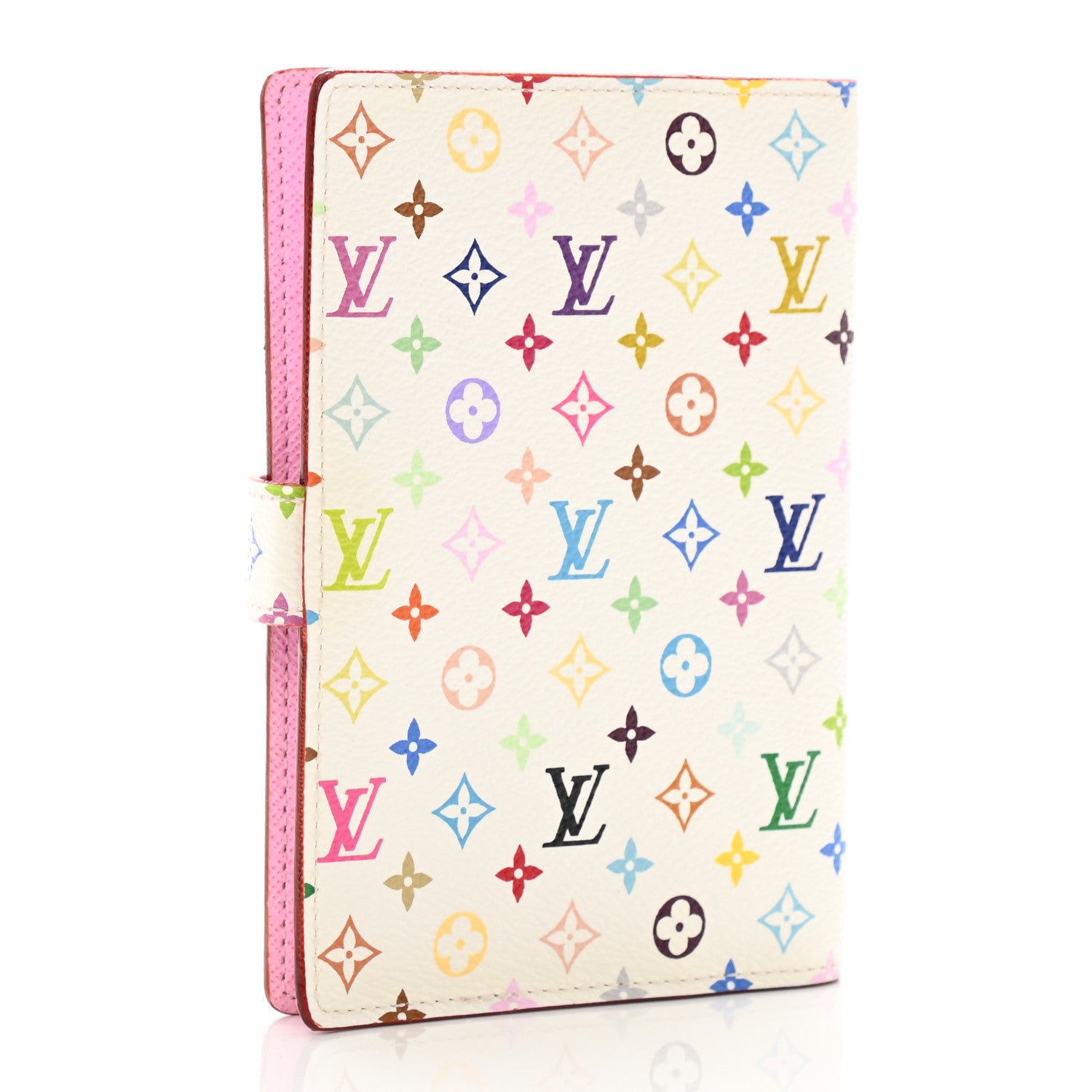 Louis Vuitton Monogram Multicolor Small Ring Agenda Cover White Litchi 3 of 8