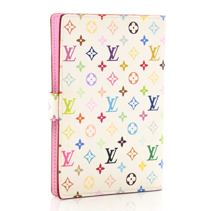 Louis Vuitton Monogram Multicolor Small Ring Agenda Cover White Litchi 3 of 8