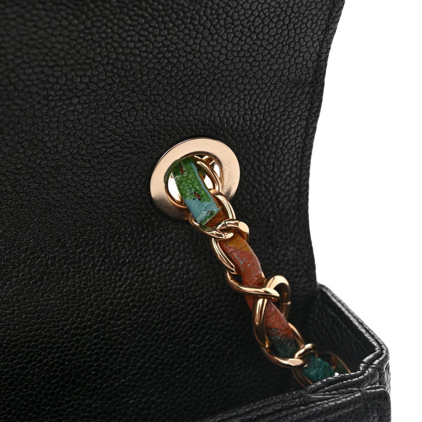 Grained Calfskin Quilted Small Cuba Top Handle Flap Black