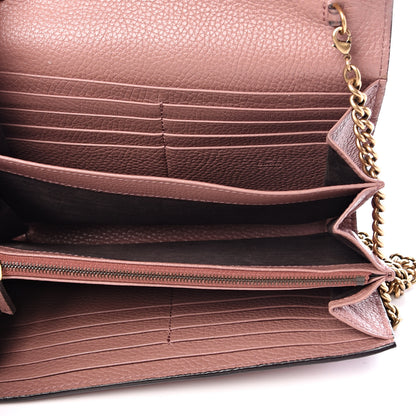 Gucci Cellarius Calfskin GG Marmont Chain Wallet Rosy Phard 4 of 10