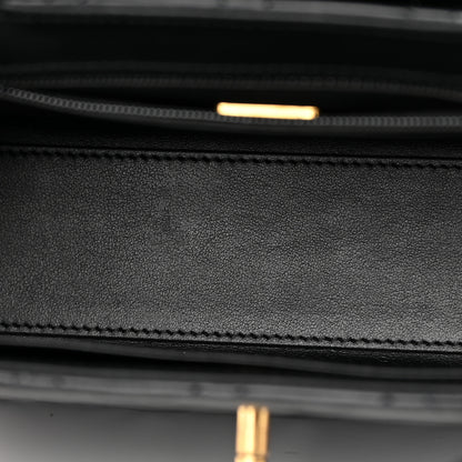 Chanel Shiny Aged Calfskin Quilted Nano Kelly Shopper Black 11 of 14