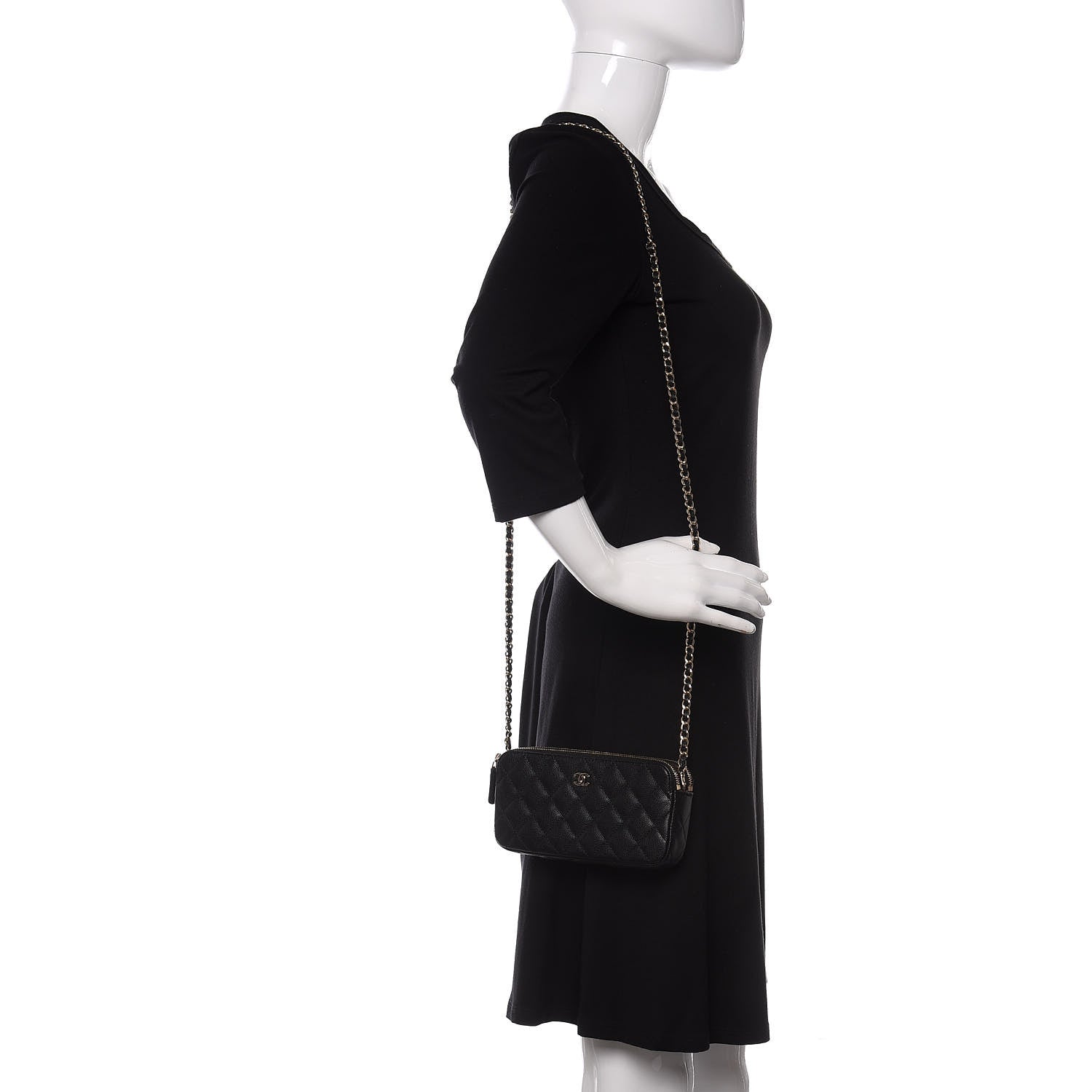 Chanel Caviar Quilted Small Clutch With Chain Black 2 of 14