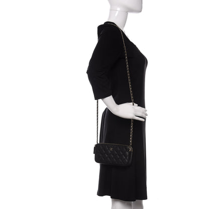 Chanel Caviar Quilted Small Clutch With Chain Black 2 of 14
