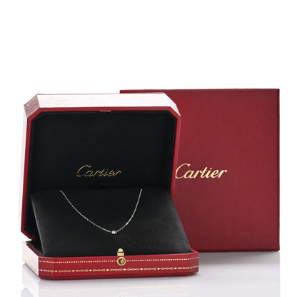 Cartier 18K White Gold Diamond SM D'Amour Pendant Necklace 5 of 5
