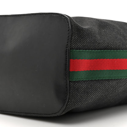 Gucci Denim Web Medium Hobo Black 9 of 13