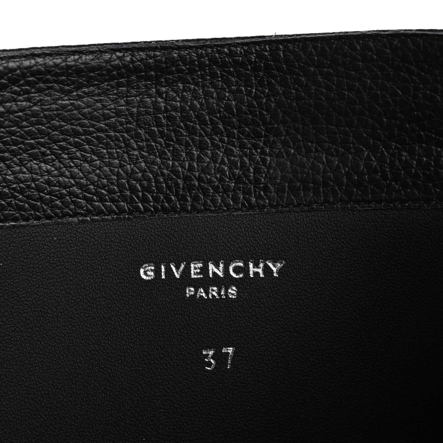 Givenchy Grained Calfskin Shark Lock Biker Ankle Boots 37 Black 7 of 9