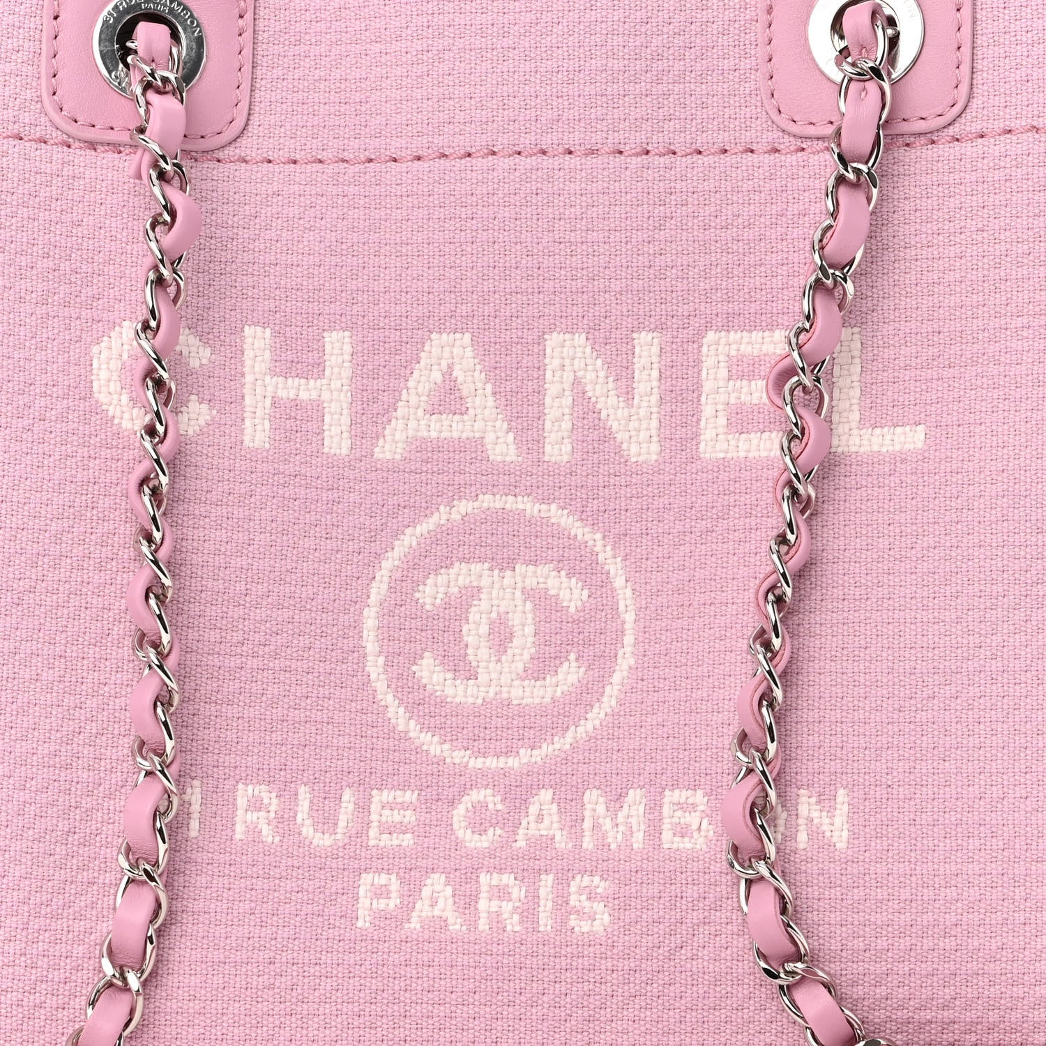 Chanel Mixed Fibers Small Deauville Tote Pink 9 of 11