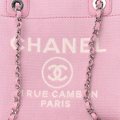 Chanel Mixed Fibers Small Deauville Tote Pink 9 of 11