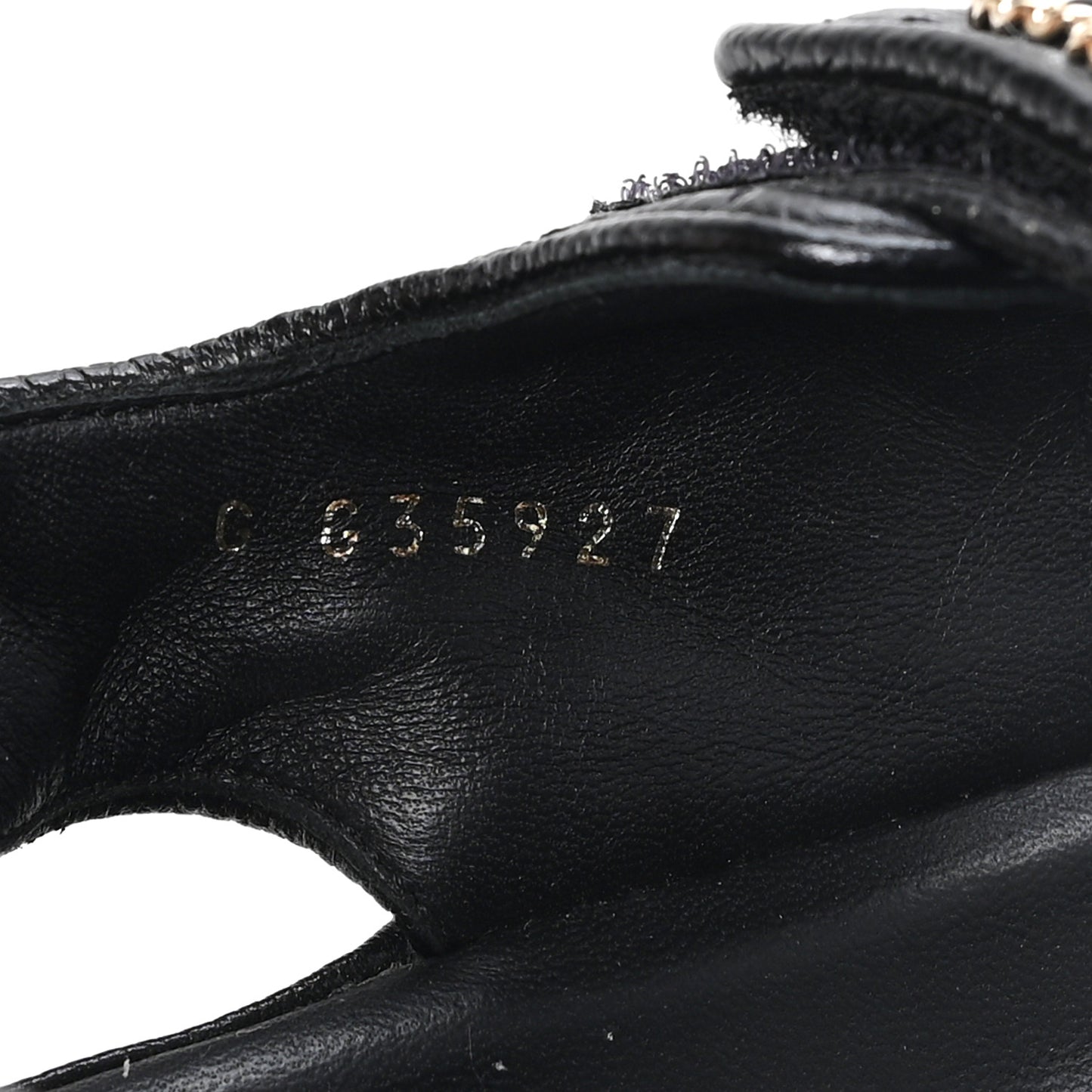 Grained Calfskin Velcro Dad Sandals 37 Black