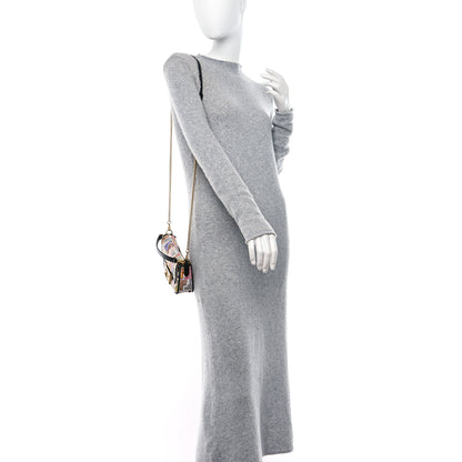 Fendi Canvas Vitello Seta FF Embroidered Chinese Valentines Day Mini Baguette Multicolor 2 of 10