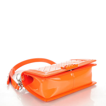 Chanel Patent Calfskin Medium Boy Flap Plexiglass Orange 4 of 7